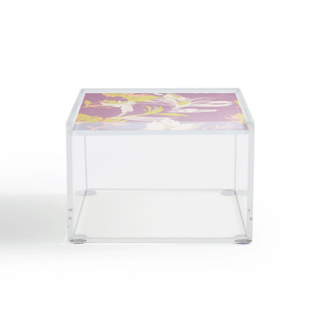 Gabriela Fuente Emma Lilac Floral Acrylic Box