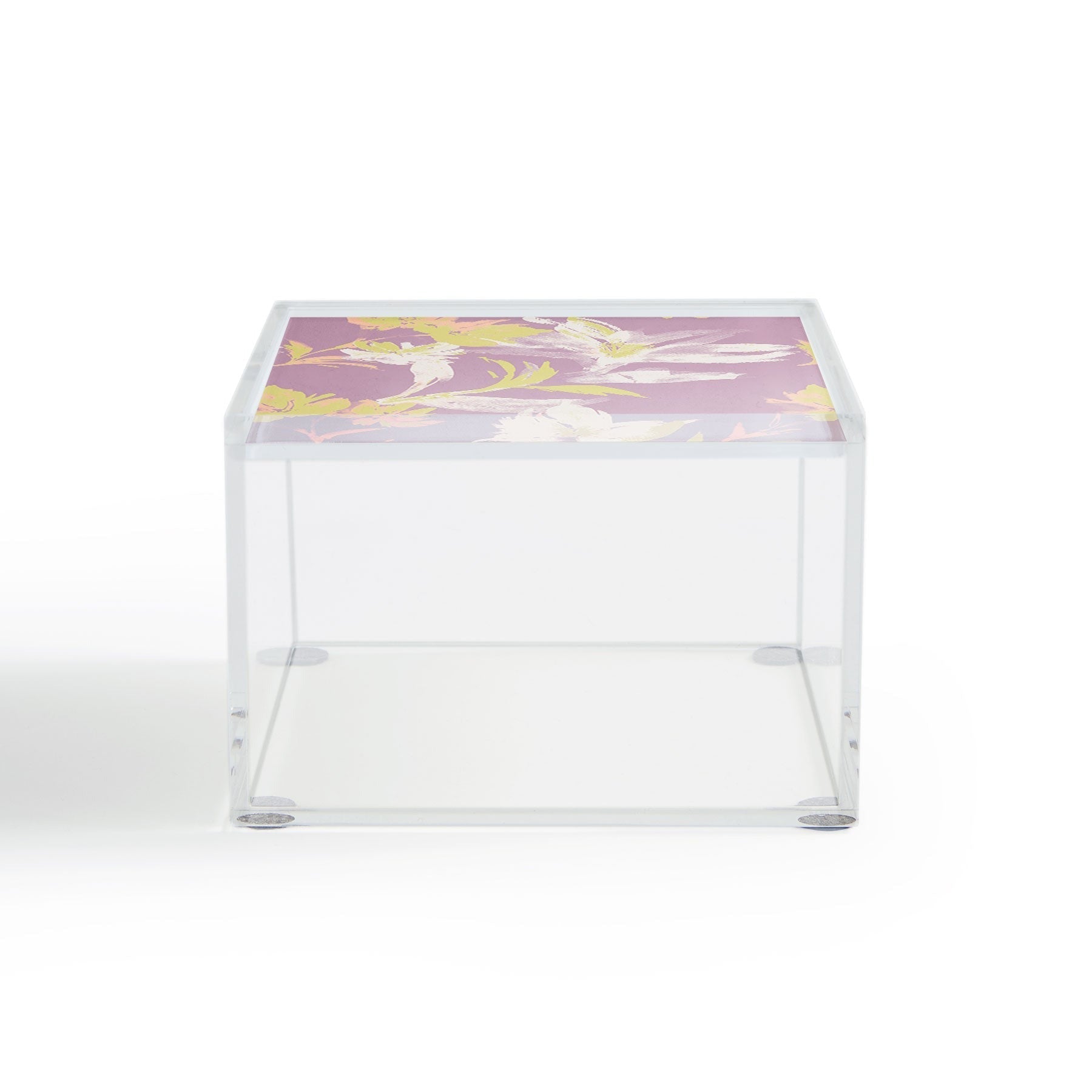 Gabriela Fuente Emma Lilac Floral Acrylic Box
