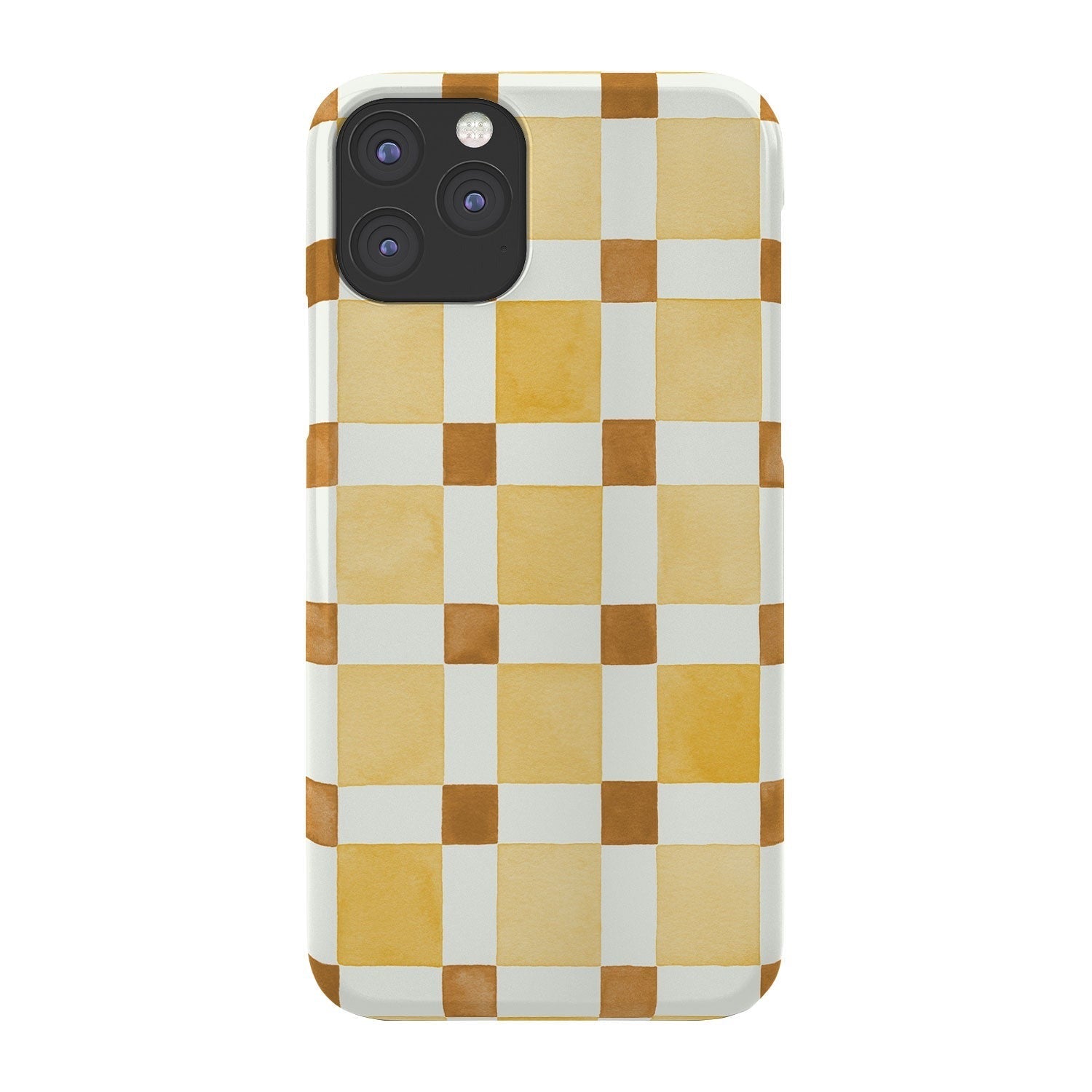 Ninola Design Everyday Artifact Checker Mosaic Tiles Geometry Yellow Phone Case