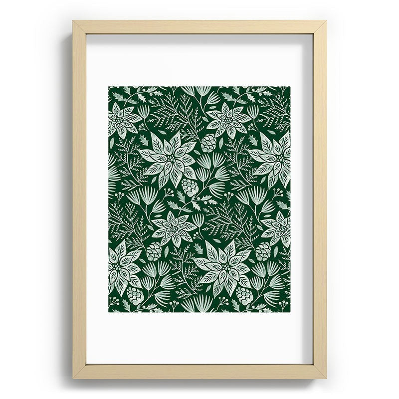 Pimlada Phuapradit Christmas Poinsettia Recessed Framing Rectangle