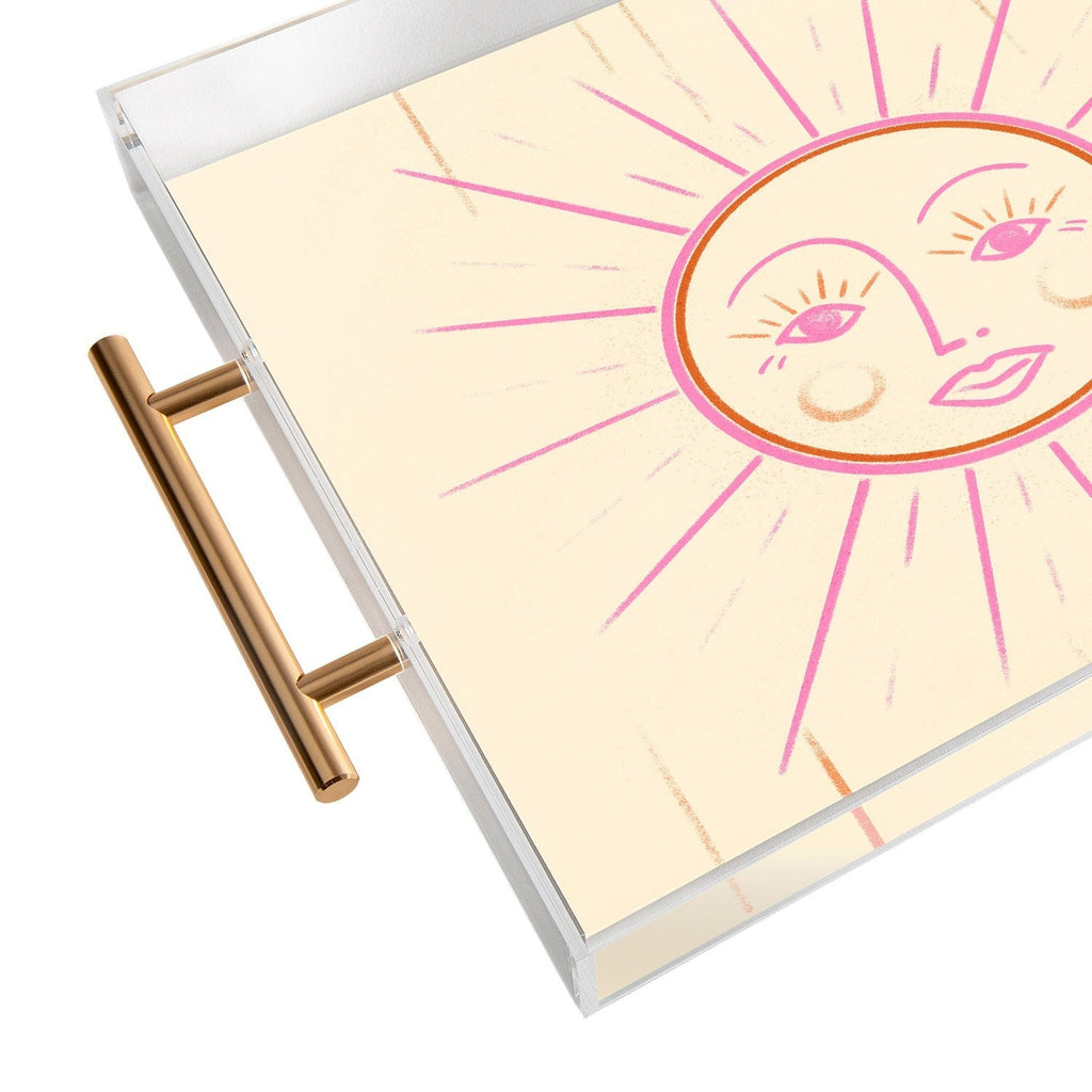 Little Om Celestial Sun cream Acrylic Tray