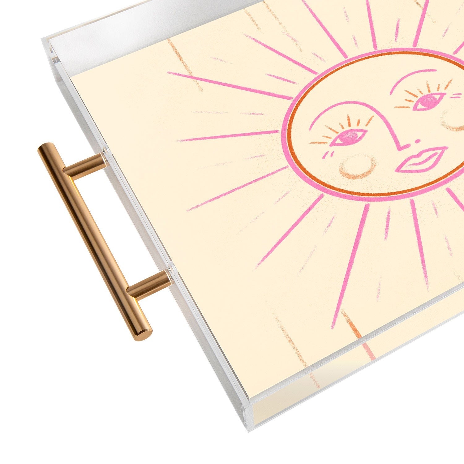 Little Om Celestial Sun cream Acrylic Tray