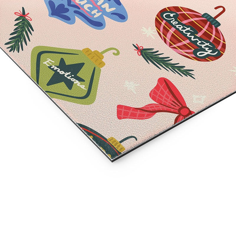 Design by Spark Love Human Made Christmas Ornaments Welcome Mat