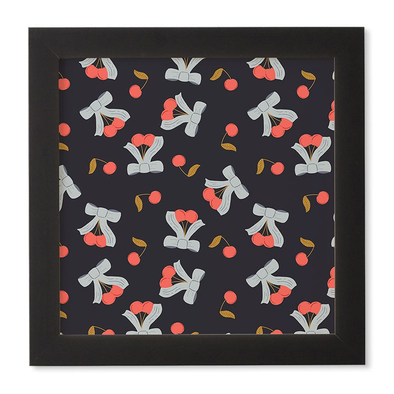 Jennifer Labre Cherries and Bows Framed Wall Art