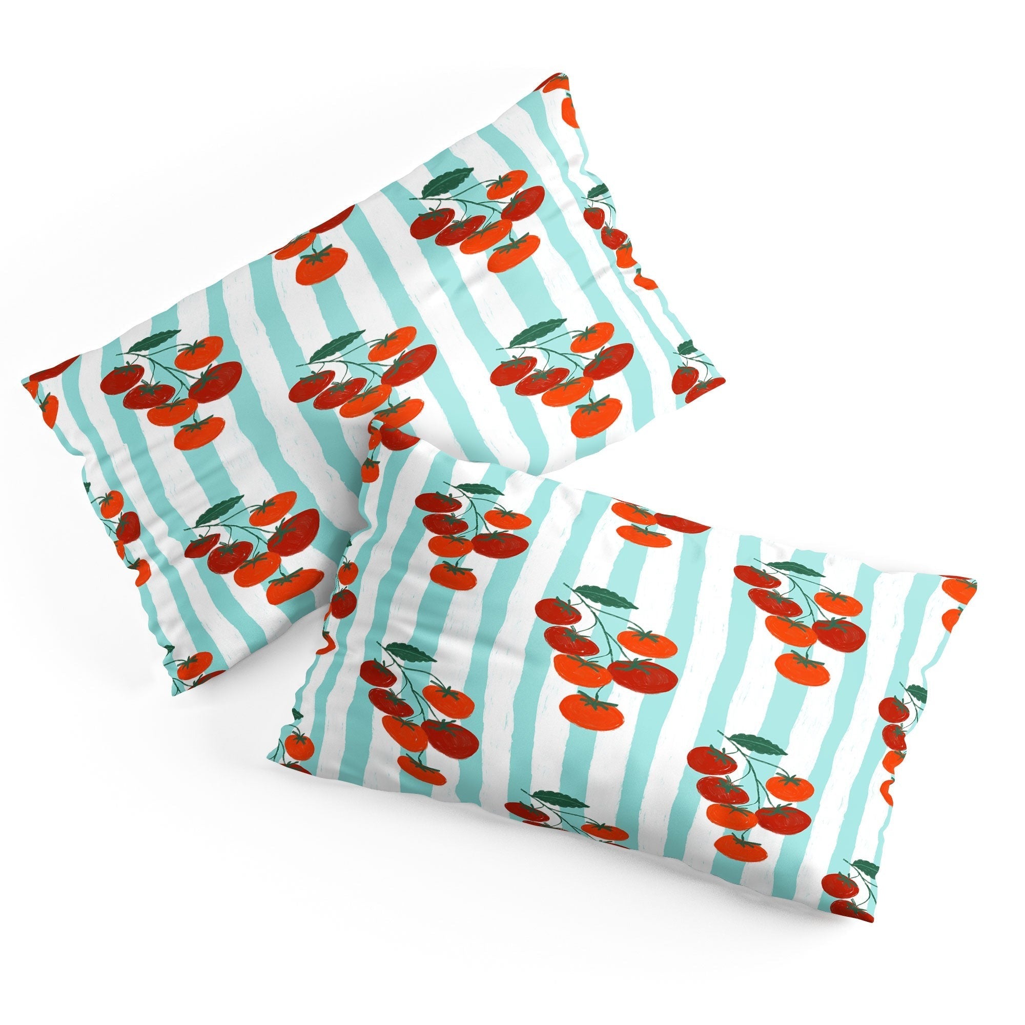 Design by Spark Zesty Tomatoes and Stripes Pillow Shams