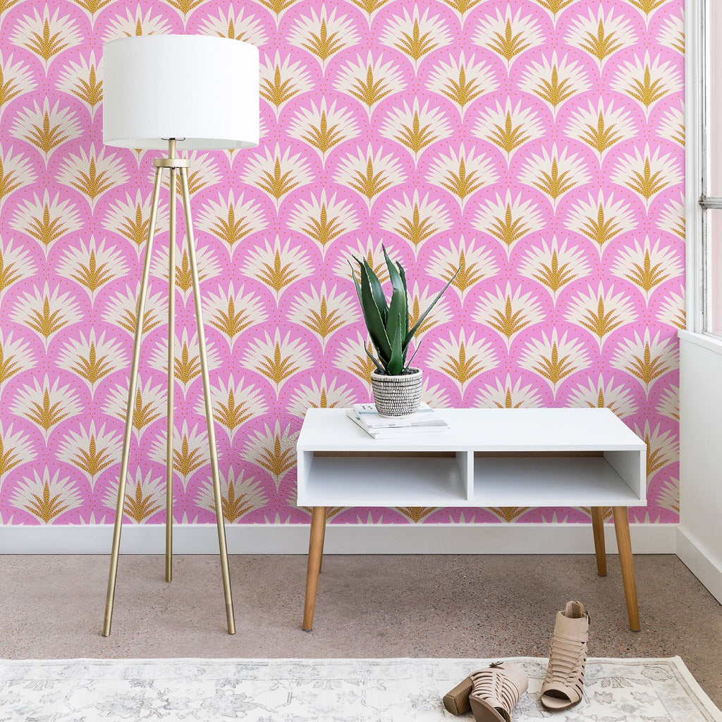 Jennifer Labre Pink Palmetto Wallpaper