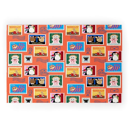 Design by Spark Classic Book Cat Stamps Welcome Mat