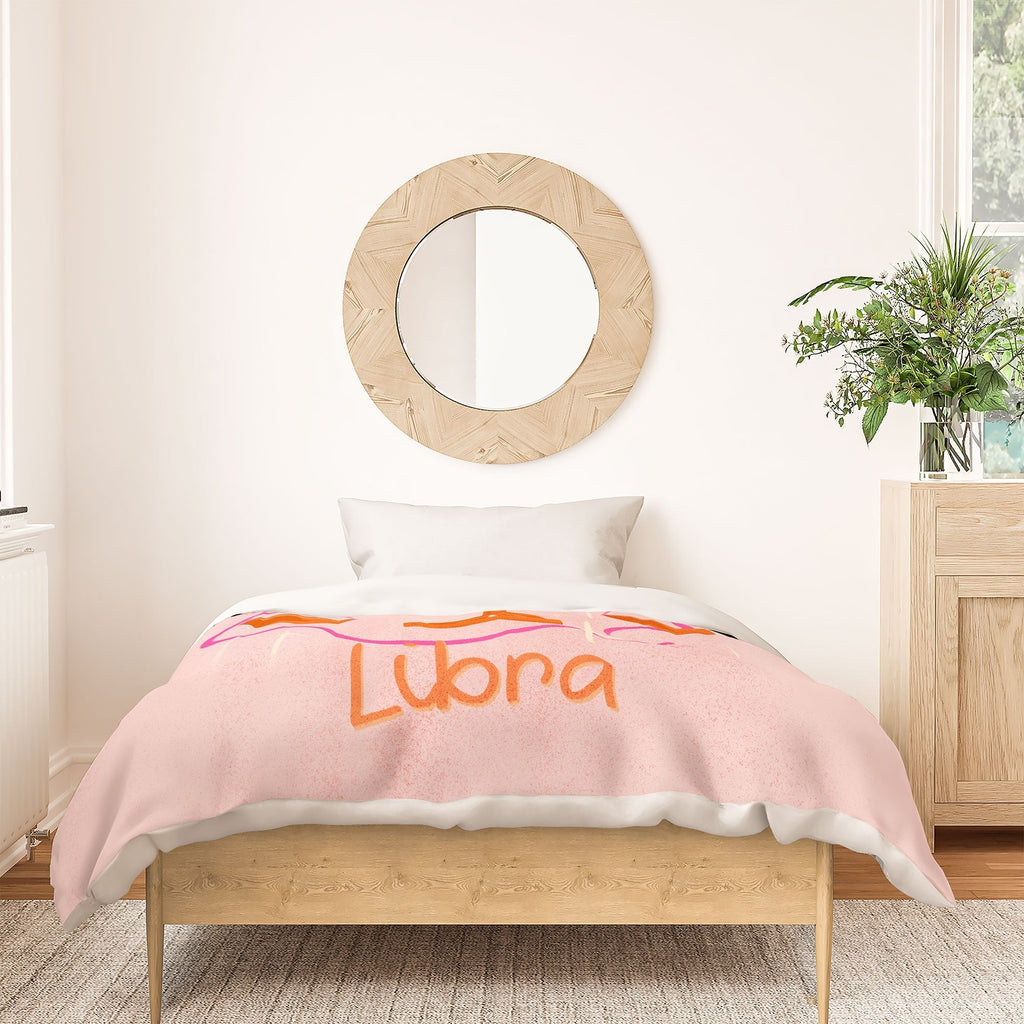 Little Om Zodiac Signs Libra Duvet Cover