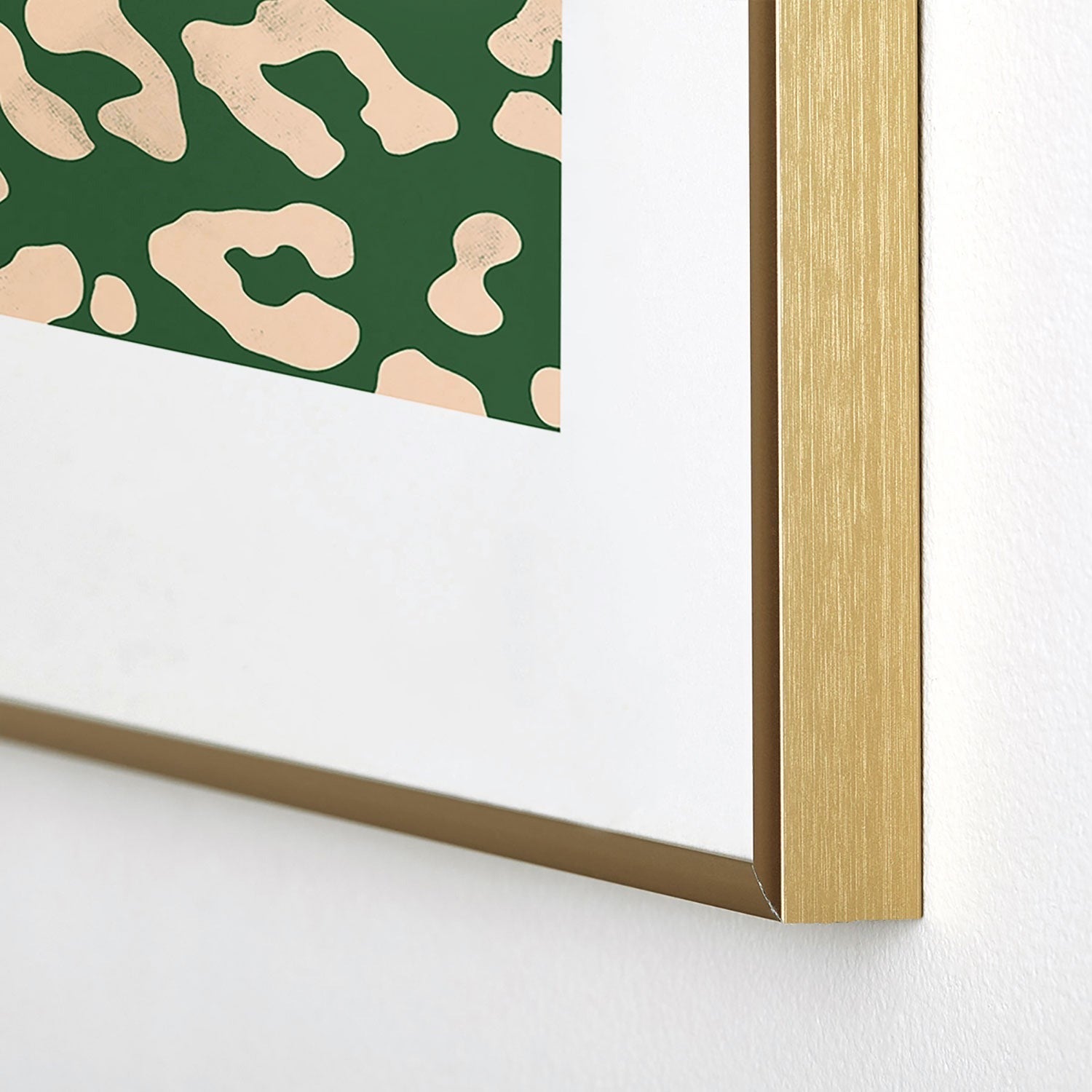 Avenie BR Cheetah Print In Green Metal Framed Art Print