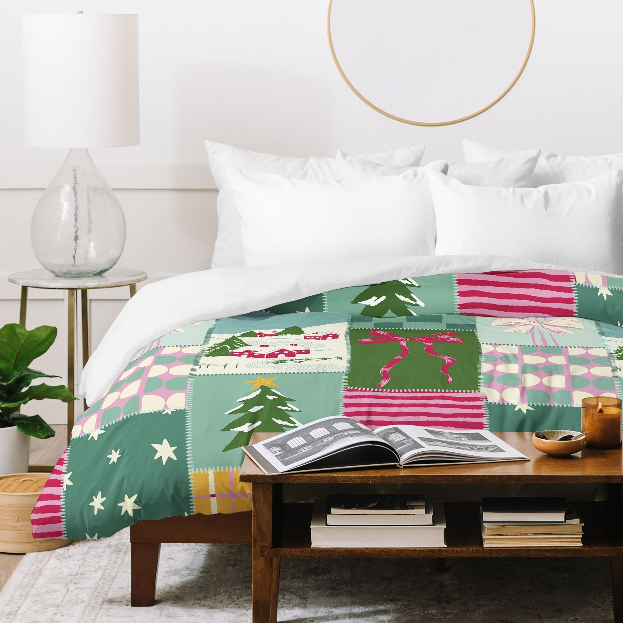 LouBruzzoni Cozy Christmas Patchwork Duvet Cover