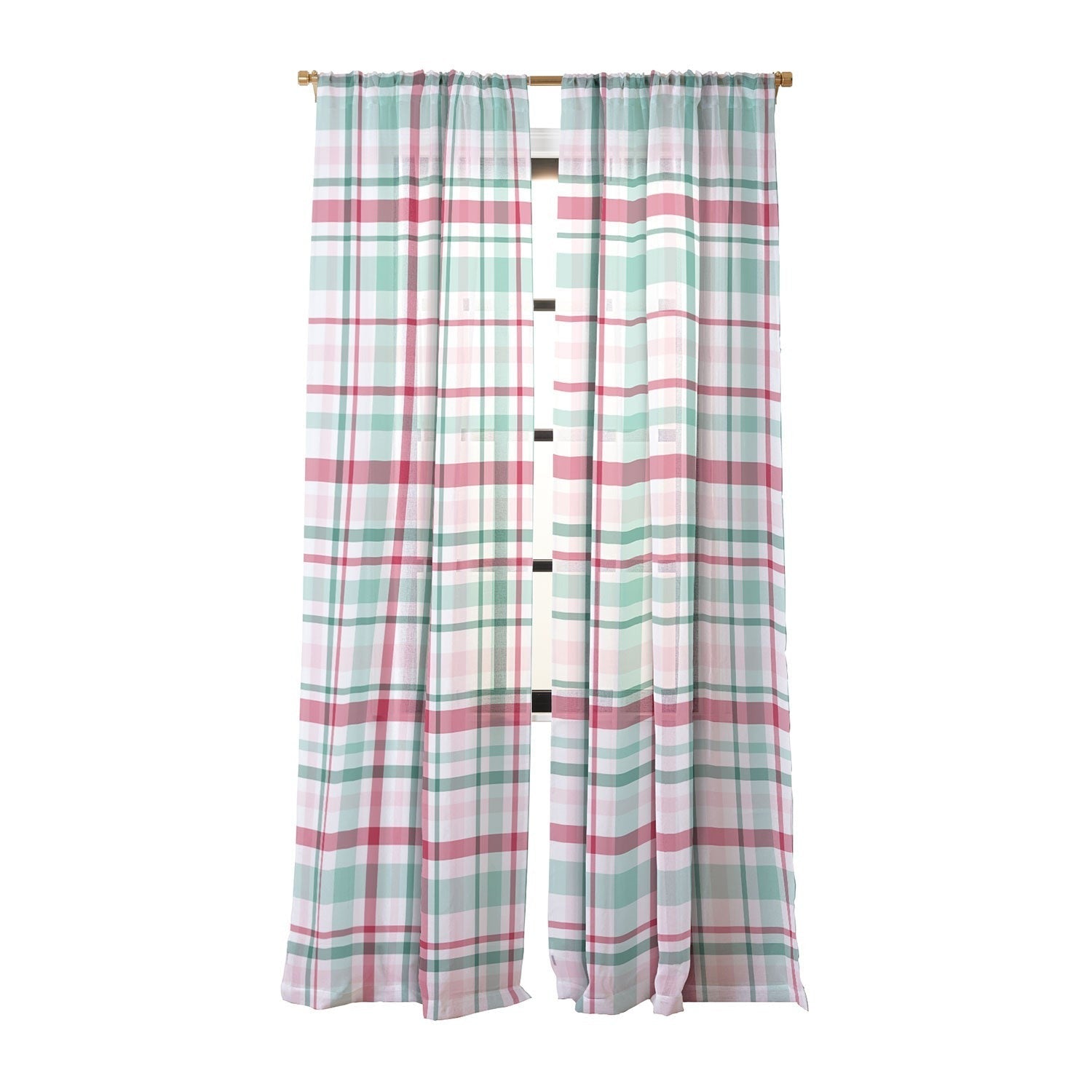 Lisa Argyropoulos Merry Vintage Plaid Sheer Non Repeat