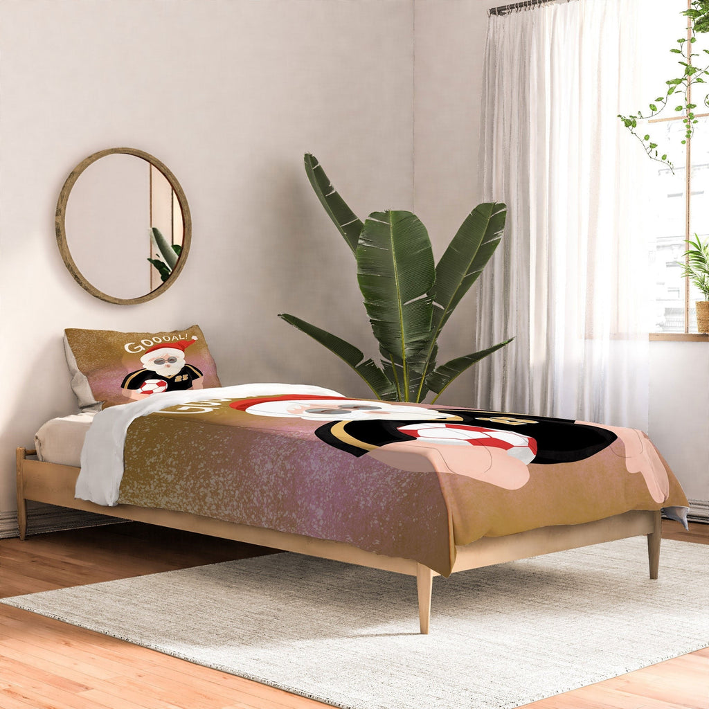 Design by Spark Sporty Soccer Santa Comforter