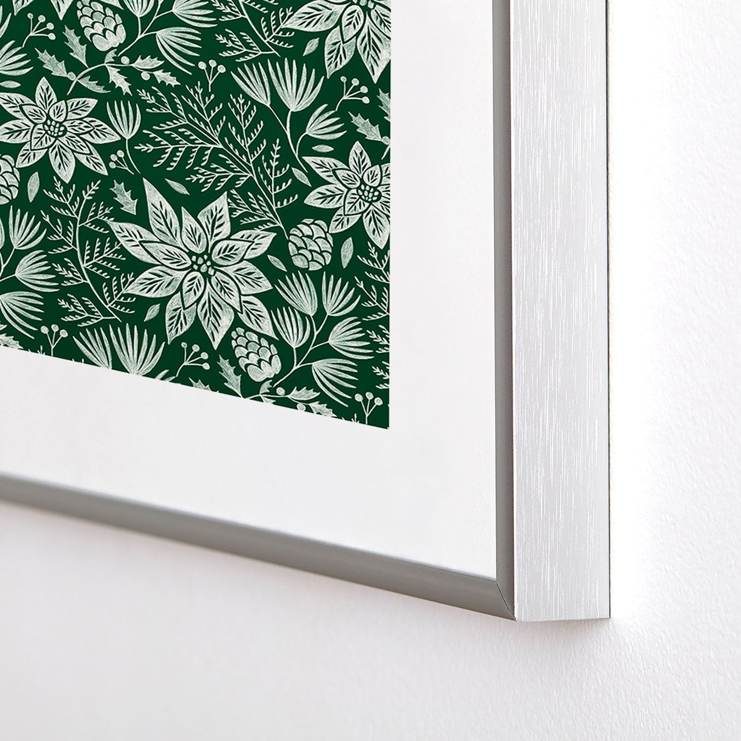 Pimlada Phuapradit Christmas Poinsettia Metal Framed Art Print