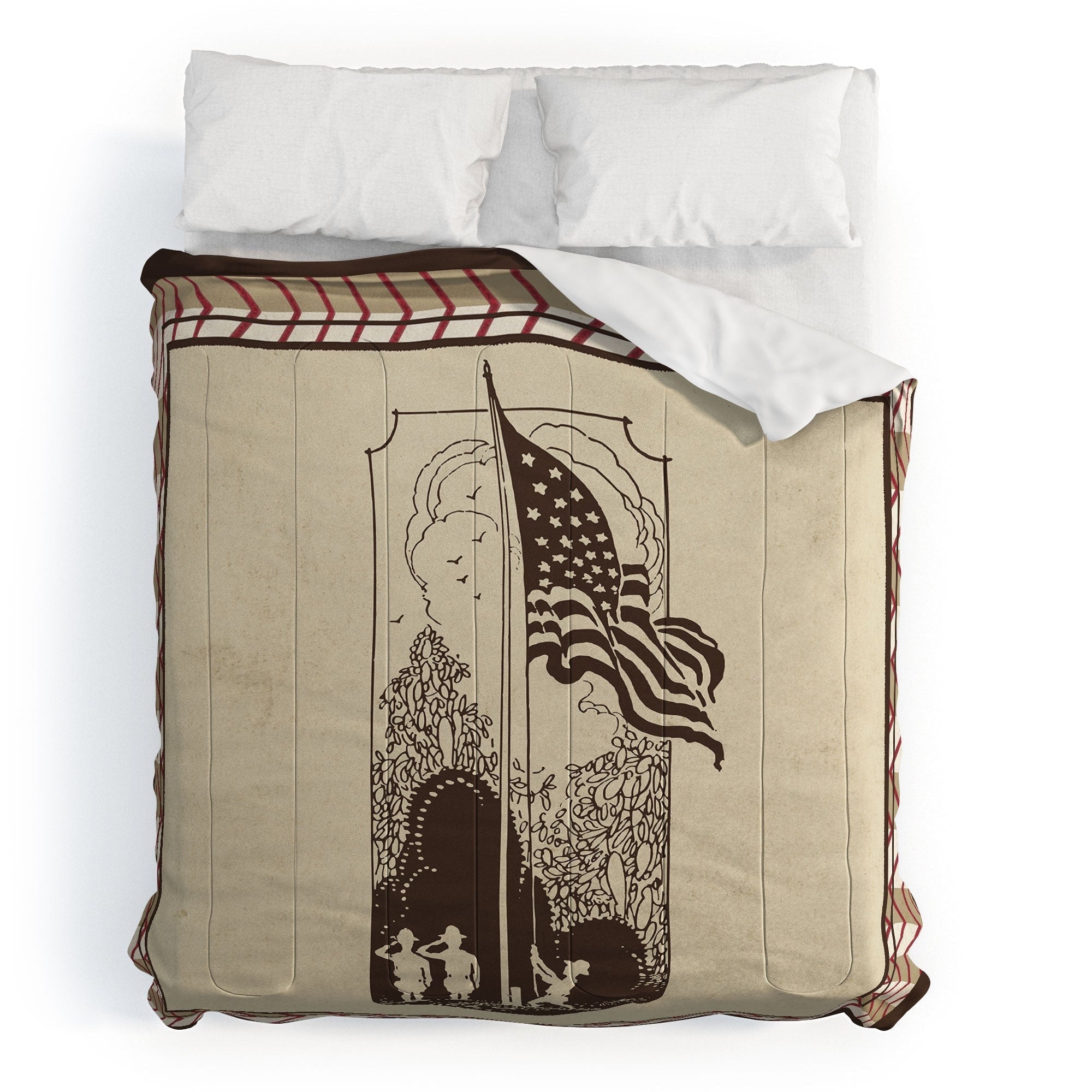 DENY Designs Flag Raisers Striped Square Comforter