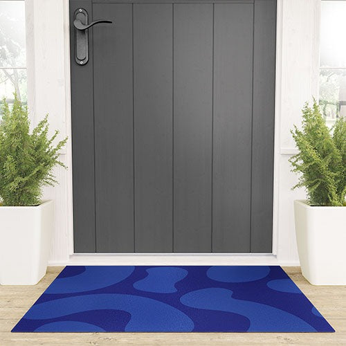 Camilla Foss Blue Pebble Welcome Mat