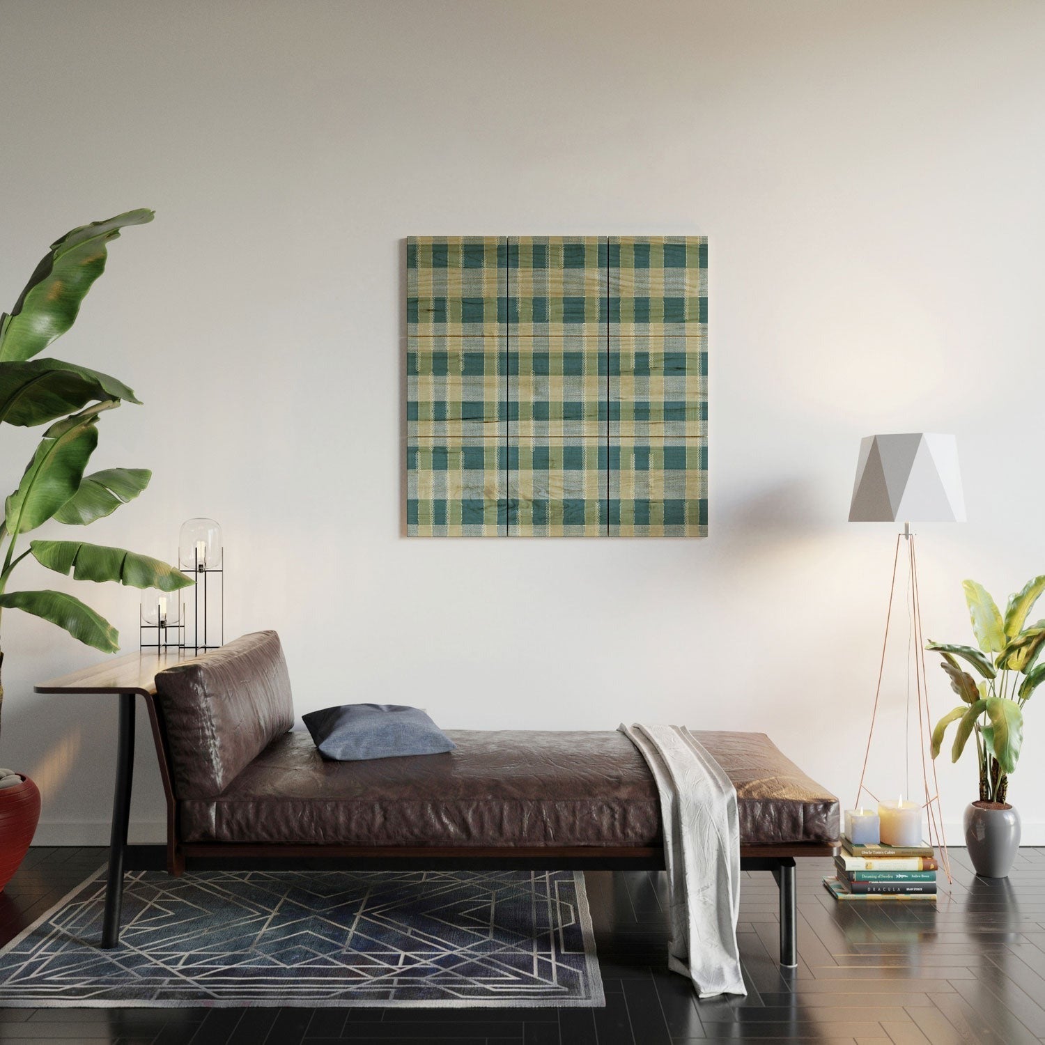 Marta Barragan Camarasa Country Style Checks Wood Wall Mural