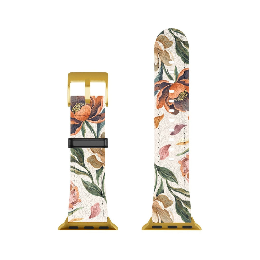 Marta Barragan Camarasa Hand Painted Peony Florals Apple Watch Band