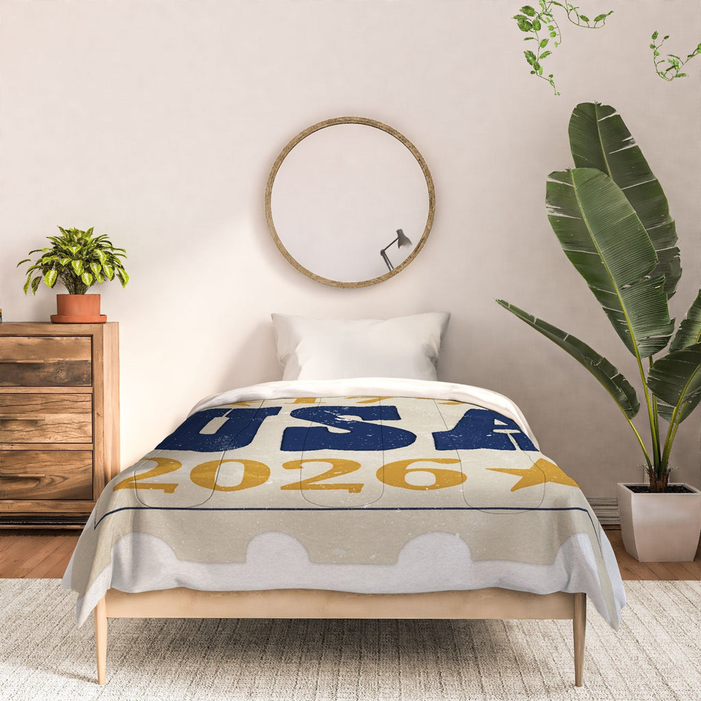DENY Designs USA Stamp Comforter