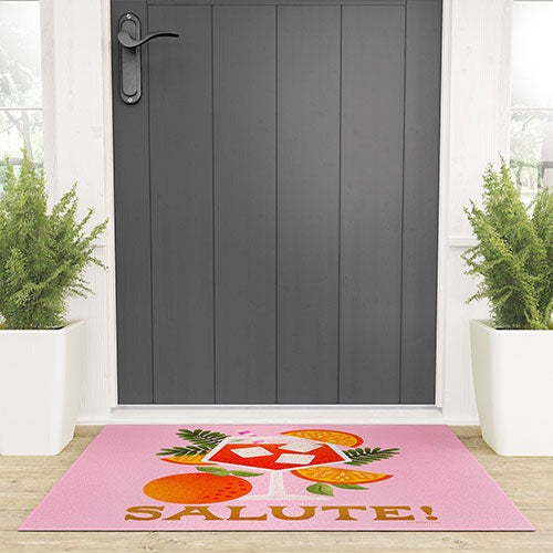 Jessica Molina Orange Spritz Welcome Mat