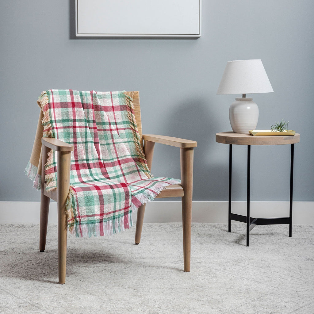 Lisa Argyropoulos Merry Vintage Plaid Throw Blanket