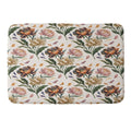 Marta Barragan Camarasa Hand Painted Peony Florals Memory Foam Bath Mat