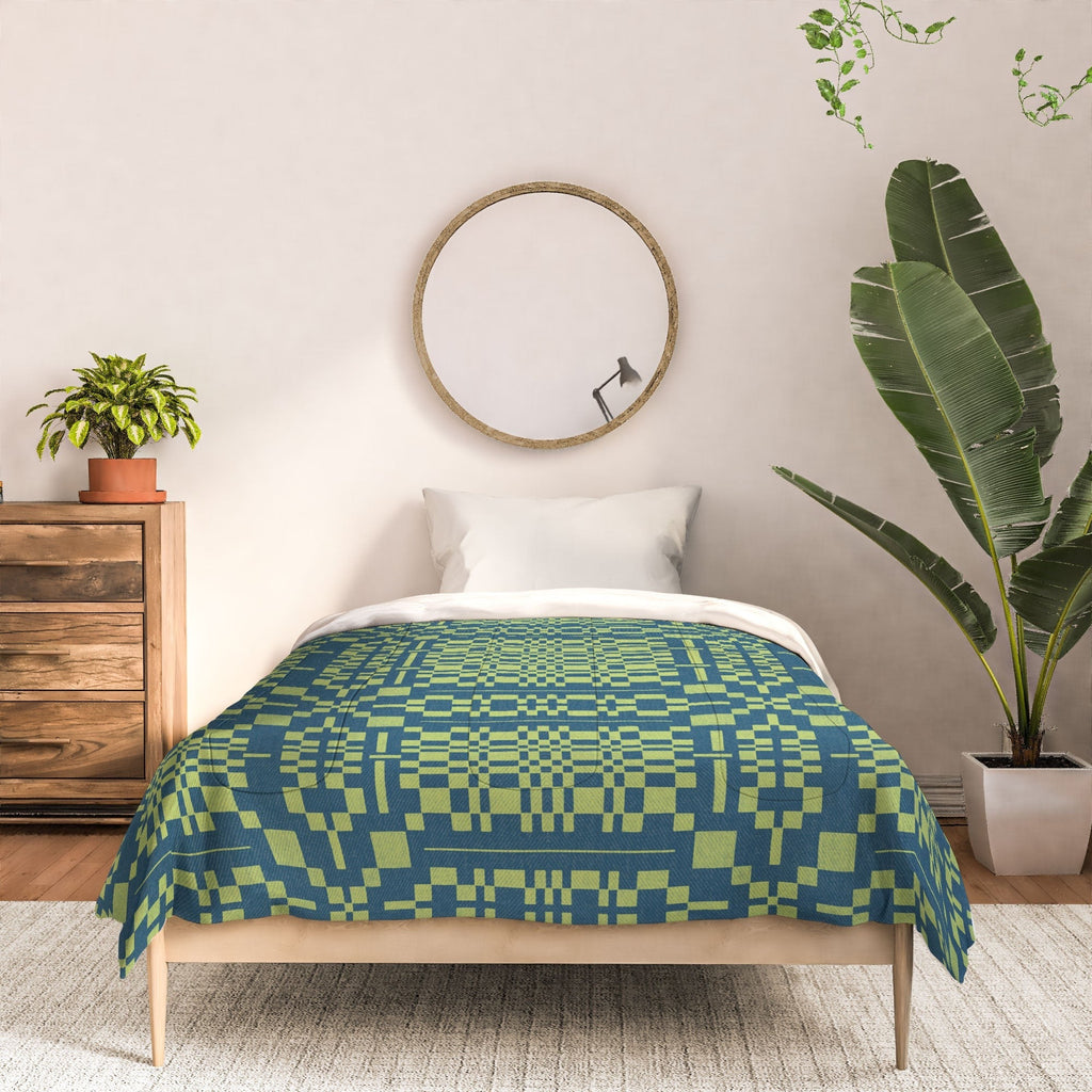 Marta Barragan Camarasa Nostalgic Grid Design Comforter