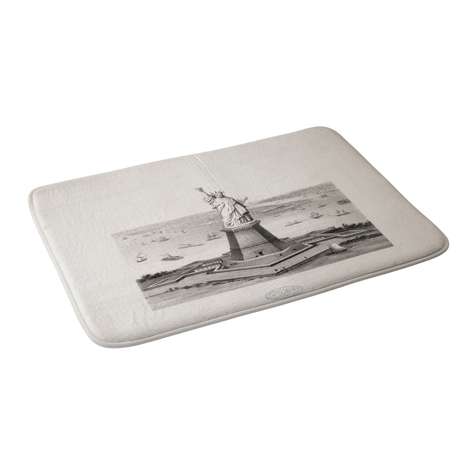 DENY Designs Vintage Lady Liberty Memory Foam Bath Mat