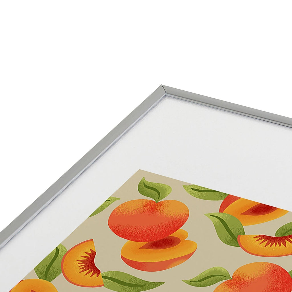 Jessica Molina Peach Pattern Metal Framed Art Print