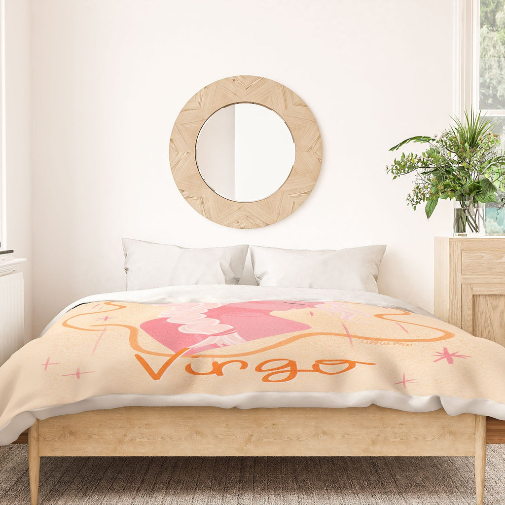 Little Om Zodiac Sign Virgo Duvet Cover