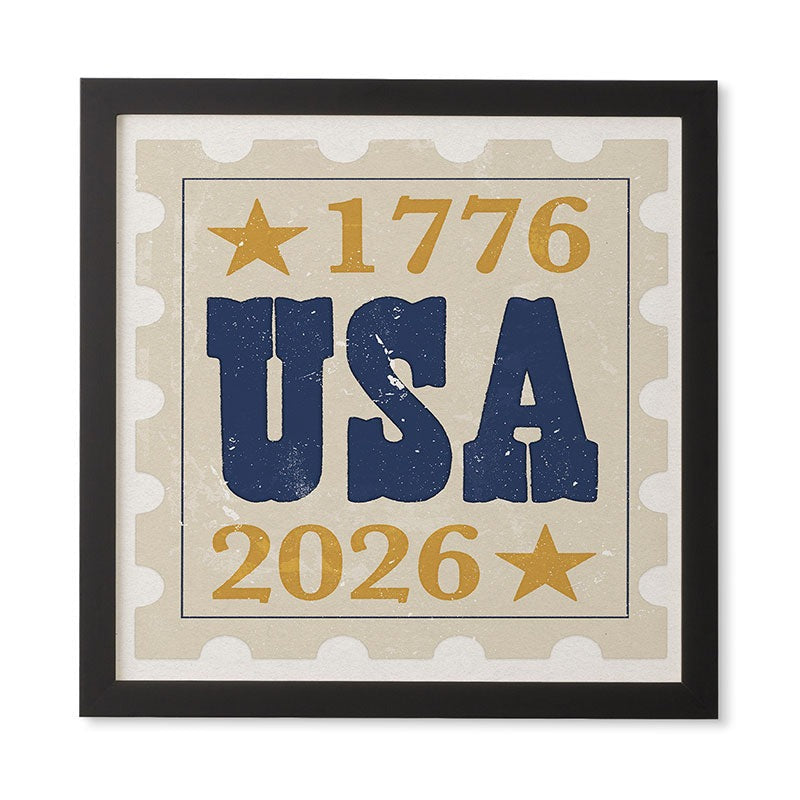 DENY Designs USA Stamp Framed Wall Art