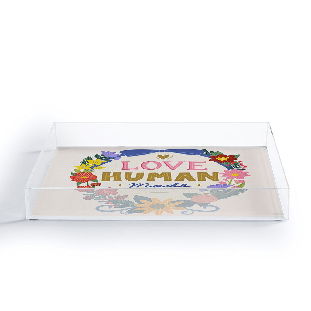 Design by Spark Love Human Made Floral Wreath Acrylic Tray