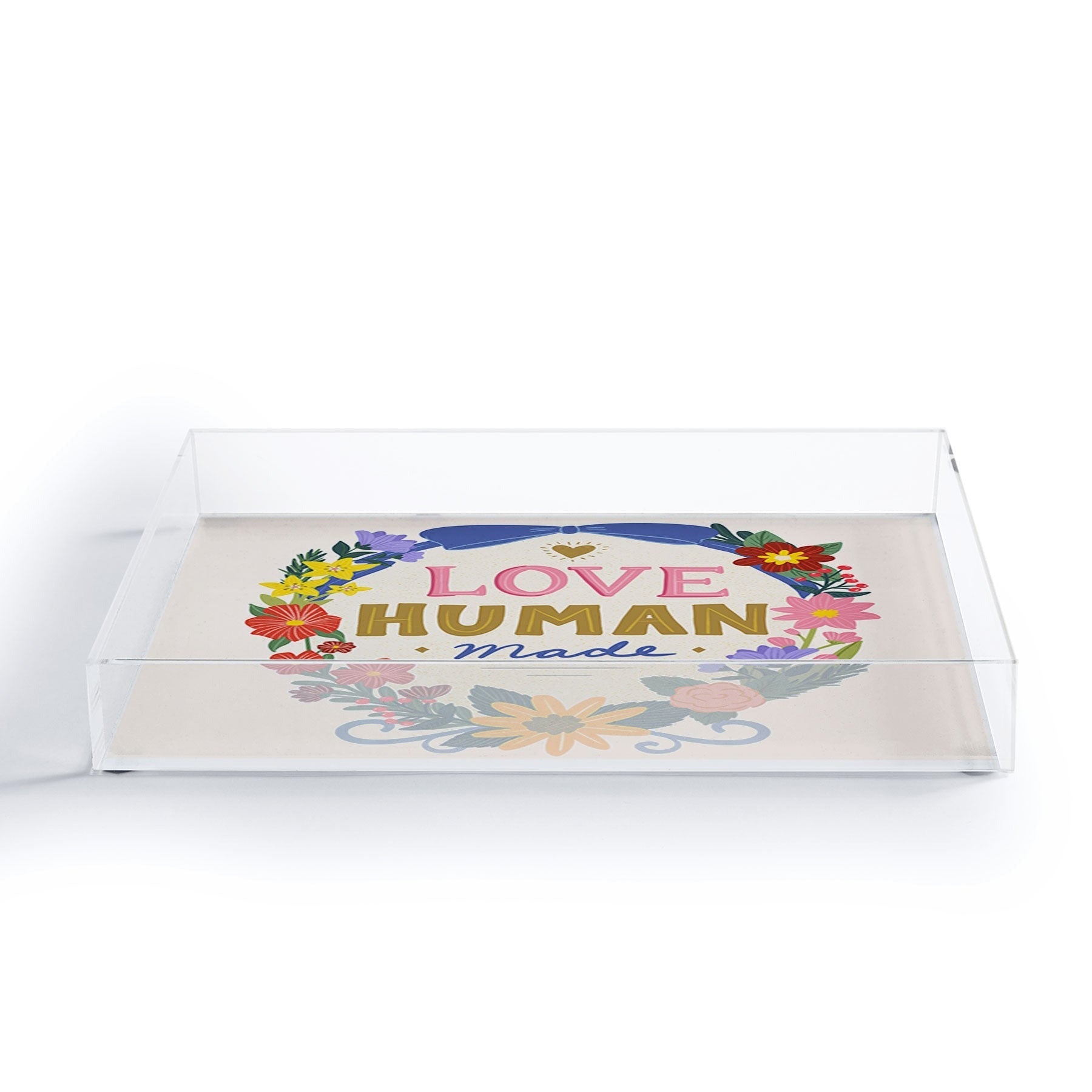Design by Spark Love Human Made Floral Wreath Acrylic Tray