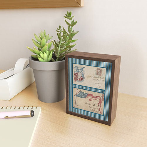 DENY Designs Civil War Envelopes Framed Mini Art Print