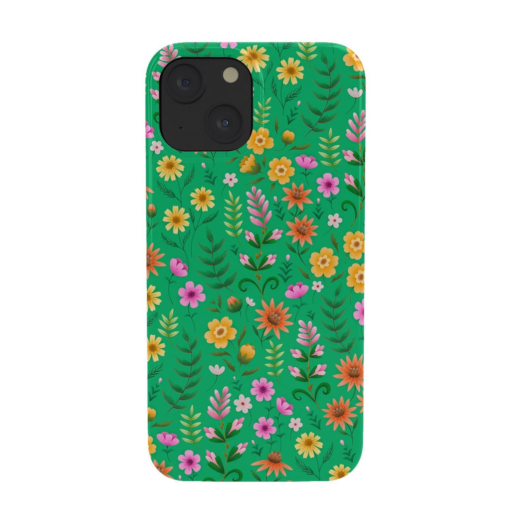 Pimlada Phuapradit Ditsy Spring Floral Green Phone Case