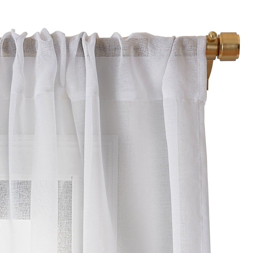 Gal Design Black And White Palms Sheer Non Repeat