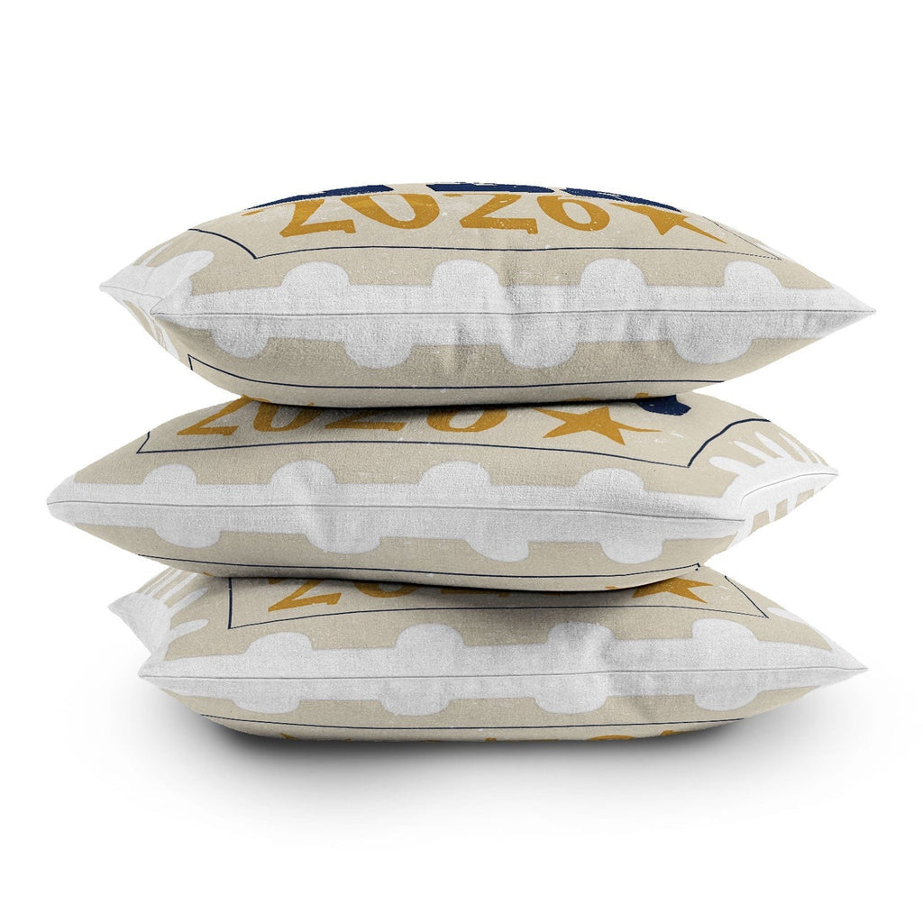 DENY Designs USA Stamp Outdoor Throw Pillow
