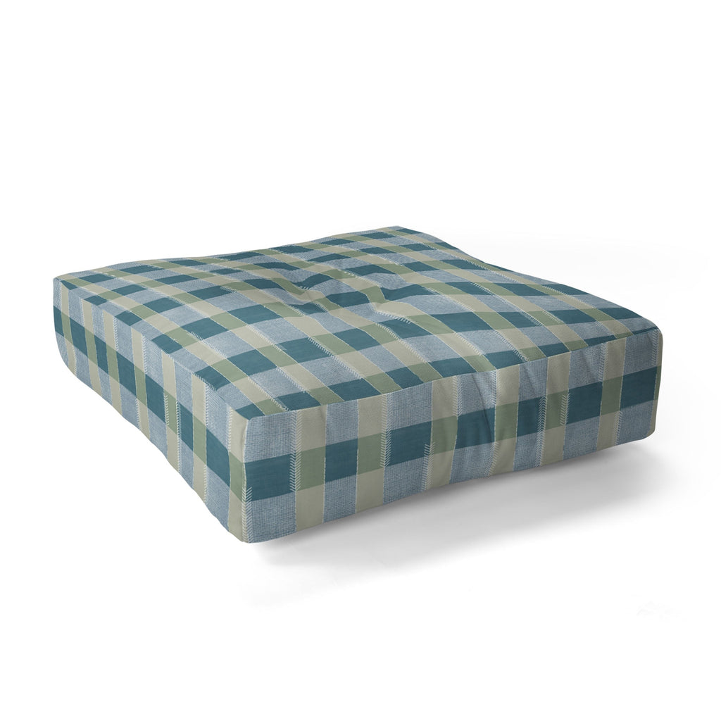Marta Barragan Camarasa Country Style Checks Floor Pillow Square