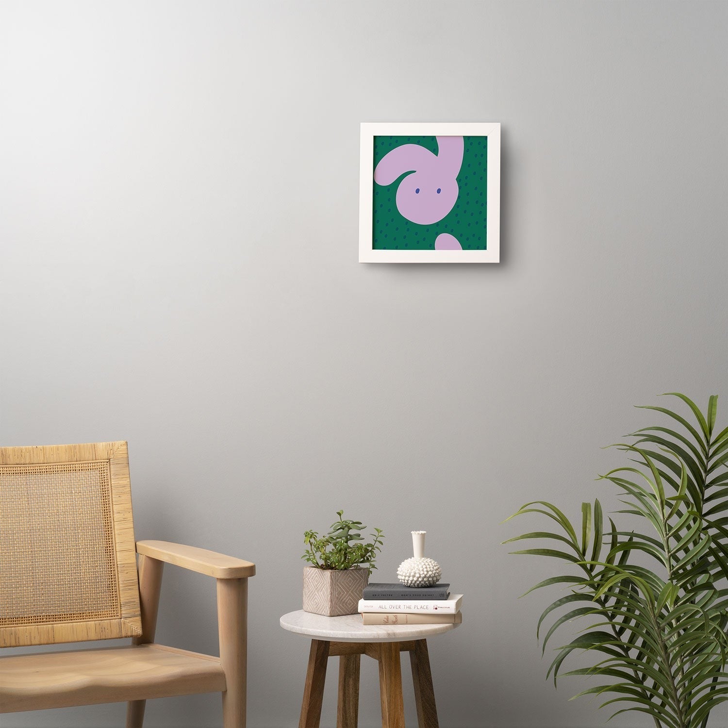 Camilla Foss Pebbles and Rabbit Framed Wall Art